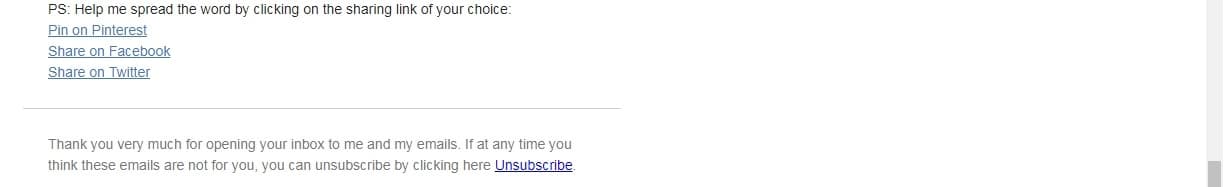 Drip Email with sharing links normal view Drip email with sharing links