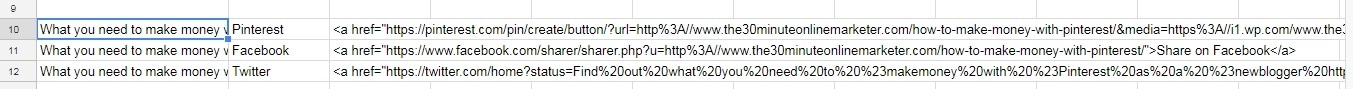 Sharing links in Excel Sharing Links in Excel