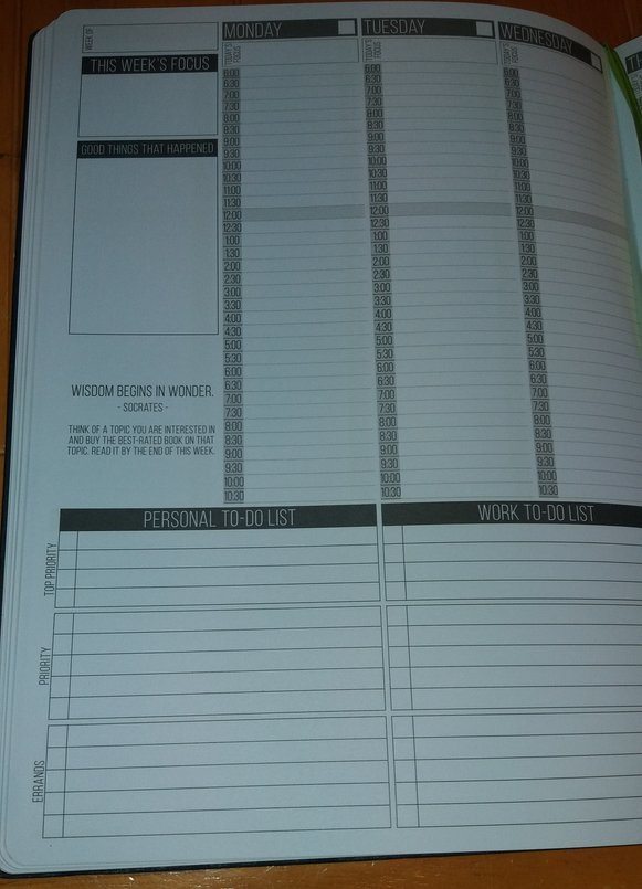 Passion Planner Week Passion Planner Weekly Layout