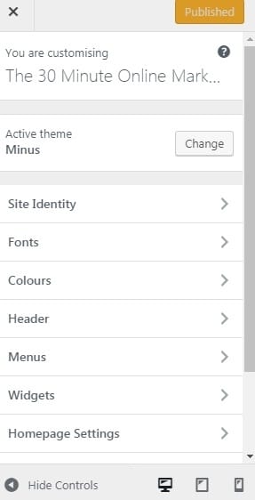 customise your theme Customising your theme