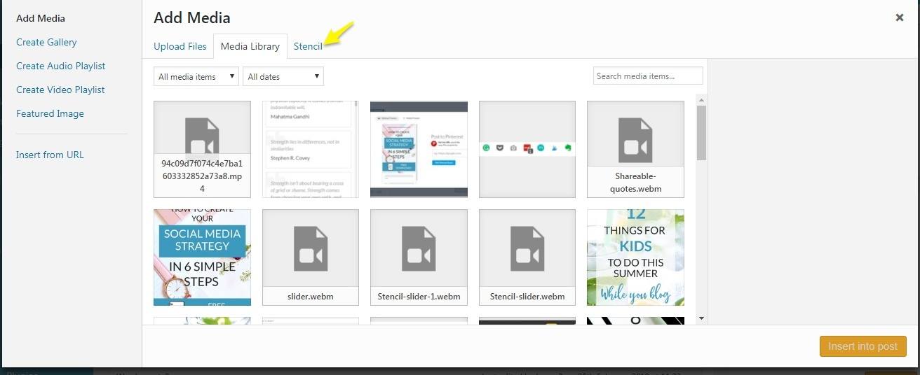 Stencil in WordPress