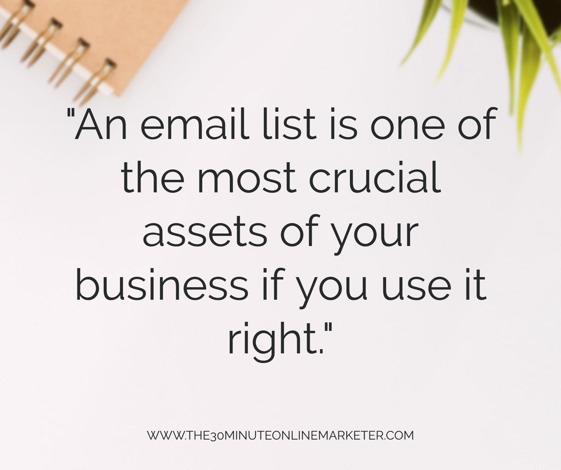 An email list is one of the most crucial assets of your business if you use it right An email list is one of the most crucial assets of your business if you use it right