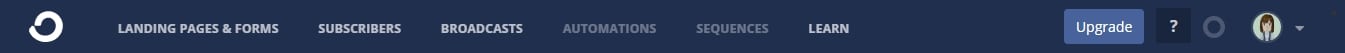 Get to ConvertKit's Account Settings
