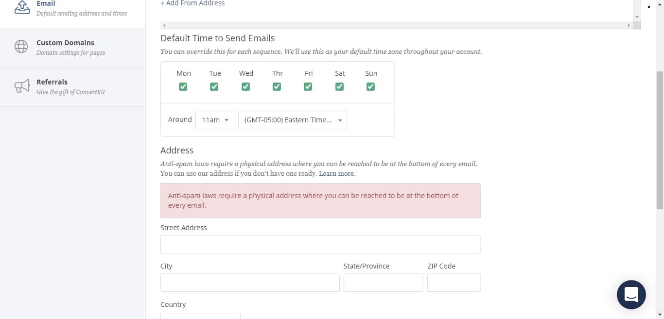 Setting up ConvertKit account 2
