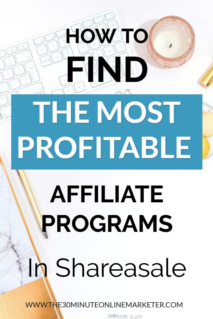 How to find the most profitable affiliate programs in Shareasale