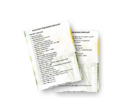 BLOG POST PUBLISHING CHECKLIST MOCKUP
