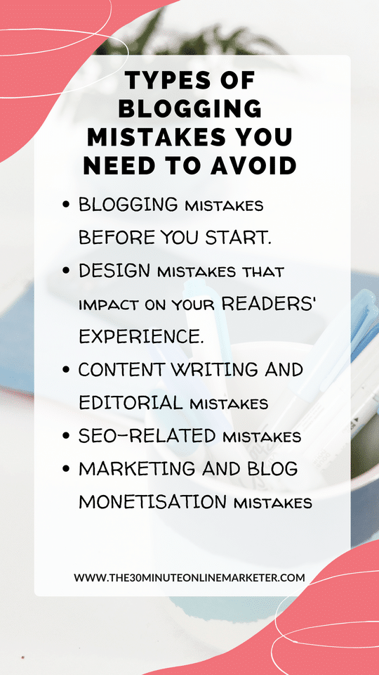 Types of Blogging Mistakes To Avoid