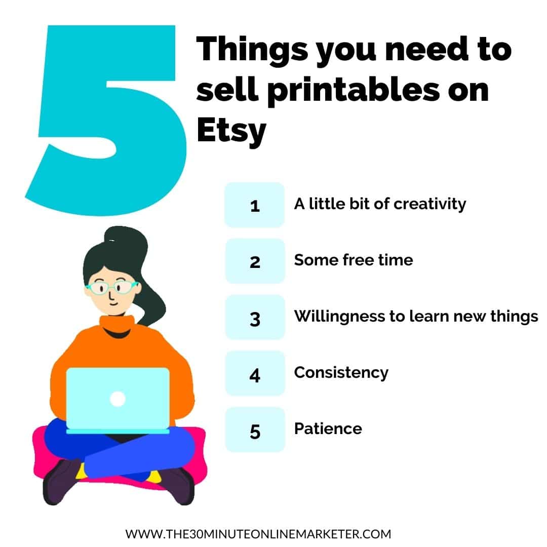 5 things you need to sell printables on Etsy